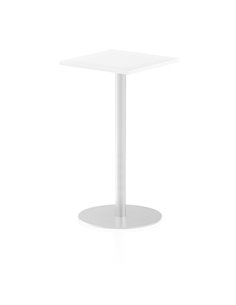 Dynamic Italia 600mm Poseur Square Table White Top 1145mm High Leg ITL0222