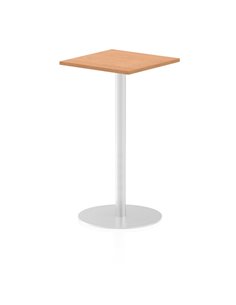 Dynamic Italia 600mm Poseur Square Table Oak Top 1145mm High Leg ITL0224