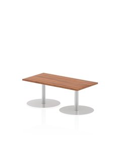Dynamic Italia 1200 x 600mm Poseur Rectangular Table Walnut Top 475mm High Leg ITL0227