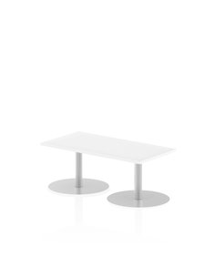 Dynamic Italia 1200 x 600mm Poseur Rectangular Table White Top 475mm High Leg ITL0228