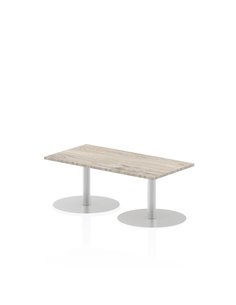 Dynamic Italia 1200 x 600mm Poseur Rectangular Table Grey Oak Top 475mm High Leg ITL0231