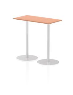 Dynamic Italia 1200 x 600mm Poseur Rectangular Table Beech Top 1145mm High Leg ITL0238