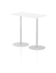 Dynamic Italia 1200 x 600mm Poseur Rectangular Table White Top 1145mm High Leg ITL0240