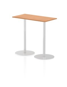 Dynamic Italia 1200 x 600mm Poseur Rectangular Table Oak Top 1145mm High Leg ITL0242