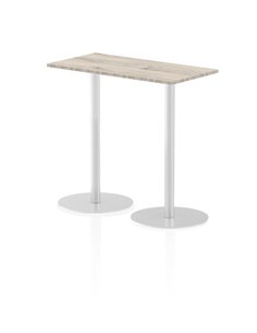 Dynamic Italia 1200 x 600mm Poseur Rectangular Table Grey Oak Top 1145mm High Leg ITL0243
