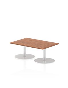 Dynamic Italia 1200 x 800mm Poseur Rectangular Table Walnut Top 475mm High Leg ITL0245