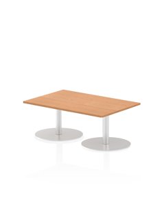 Dynamic Italia 1200 x 800mm Poseur Rectangular Table Oak Top 475mm High Leg ITL0248