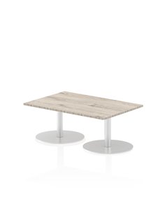 Dynamic Italia 1200 x 800mm Poseur Rectangular Table Grey Oak Top 475mm High Leg ITL0249