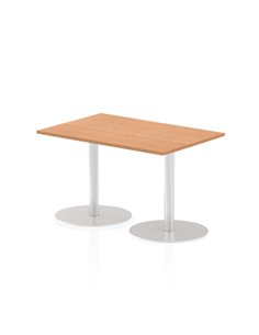Dynamic Italia 1200 x 800mm Poseur Rectangular Table Oak Top 720mm High Leg ITL0254