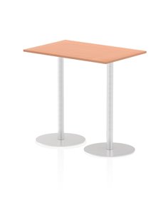 Dynamic Italia 1200 x 800mm Poseur Rectangular Table Beech Top 1145mm High Leg ITL0256