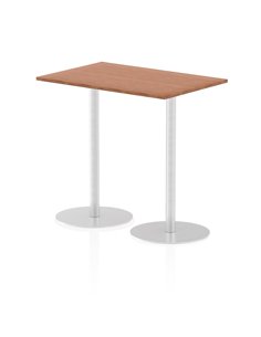 Dynamic Italia 1200 x 800mm Poseur Rectangular Table Walnut Top 1145mm High Leg ITL0257