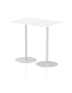 Dynamic Italia 1200 x 800mm Poseur Rectangular Table White Top 1145mm High Leg ITL0258