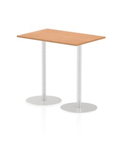 Dynamic Italia 1200 x 800mm Poseur Rectangular Table Oak Top 1145mm High Leg ITL0260