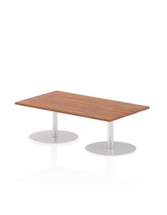Dynamic Italia 1400 x 800mm Poseur Rectangular Table Walnut Top 475mm High Leg ITL0263