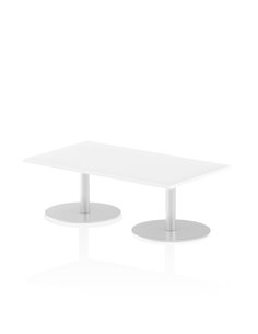 Dynamic Italia 1400 x 800mm Poseur Rectangular Table White Top 475mm High Leg ITL0264