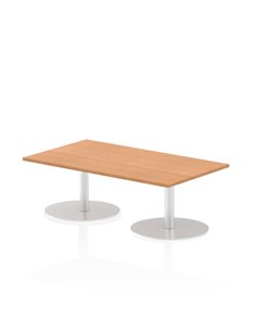 Dynamic Italia 1400 x 800mm Poseur Rectangular Table Oak Top 475mm High Leg ITL0266
