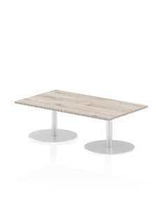 Dynamic Italia 1400 x 800mm Poseur Rectangular Table Grey Oak Top 475mm High Leg ITL0267