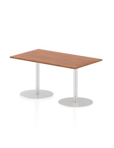 Dynamic Italia 1400 x 800mm Poseur Rectangular Table Walnut Top 720mm High Leg ITL0269