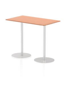 Dynamic Italia 1400 x 800mm Poseur Rectangular Table Beech Top 1145mm High Leg ITL0274