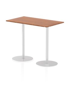 Dynamic Italia 1400 x 800mm Poseur Rectangular Table Walnut Top 1145mm High Leg ITL0275
