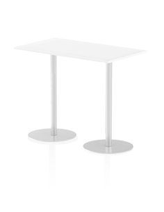 Dynamic Italia 1400 x 800mm Poseur Rectangular Table White Top 1145mm High Leg ITL0276