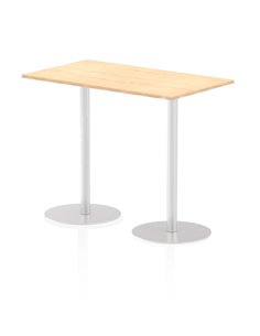 Dynamic Italia 1400 x 800mm Poseur Rectangular Table Maple Top 1145mm High Leg ITL0277