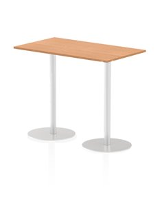 Dynamic Italia 1400 x 800mm Poseur Rectangular Table Oak Top 1145mm High Leg ITL0278