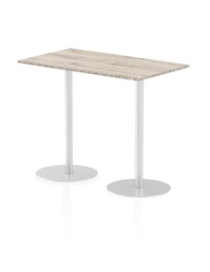 Dynamic Italia 1400 x 800mm Poseur Rectangular Table Grey Oak Top 1145mm High Leg ITL0279