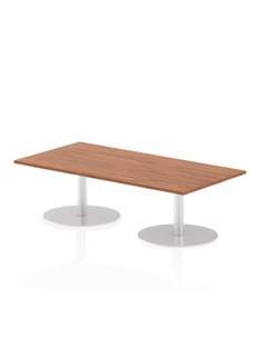 Dynamic Italia 1600 x 800mm Poseur Rectangular Table Walnut Top 475mm High Leg ITL0281
