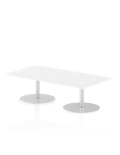 Dynamic Italia 1600 x 800mm Poseur Rectangular Table White Top 475mm High Leg ITL0282