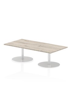 Dynamic Italia 1600 x 800mm Poseur Rectangular Table Grey Oak Top 475mm High Leg ITL0285