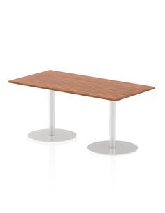Dynamic Italia 1600 x 800mm Poseur Rectangular Table Walnut Top 720mm High Leg ITL0287