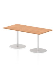 Dynamic Italia 1600 x 800mm Poseur Rectangular Table Oak Top 720mm High Leg ITL0290