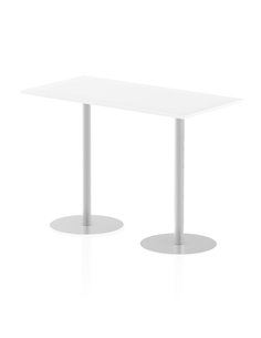 Dynamic Italia 1600 x 800mm Poseur Rectangular Table White Top 1145mm High Leg ITL0294