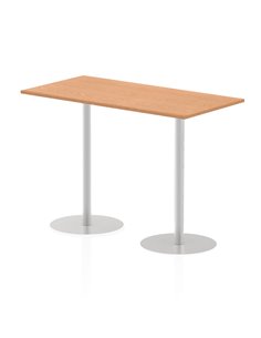 Dynamic Italia 1600 x 800mm Poseur Rectangular Table Oak Top 1145mm High Leg ITL0296