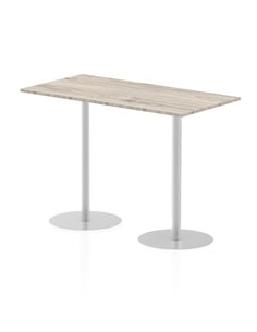 Dynamic Italia 1600 x 800mm Poseur Rectangular Table Grey Oak Top 1145mm High Leg ITL0297