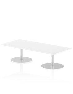 Dynamic Italia 1800 x 800mm Poseur Rectangular Table White Top 475mm High Leg ITL0300