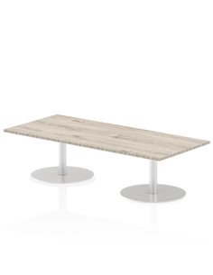 Dynamic Italia 1800 x 800mm Poseur Rectangular Table Grey Oak Top 475mm High Leg ITL0303