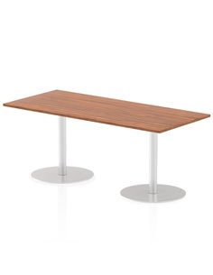 Dynamic Italia 1800 x 800mm Poseur Rectangular Table Walnut Top 720mm High Leg ITL0305
