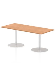 Dynamic Italia 1800 x 800mm Poseur Rectangular Table Oak Top 720mm High Leg ITL0308