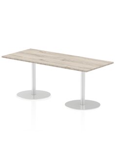Dynamic Italia 1800 x 800mm Poseur Rectangular Table Grey Oak Top 720mm High Leg ITL0309