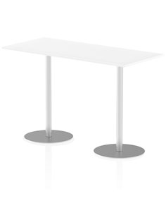 Dynamic Italia 1800 x 800mm Poseur Rectangular Table White Top 1145mm High Leg ITL0312