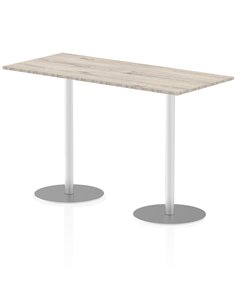 Dynamic Italia 1800 x 800mm Poseur Rectangular Table Grey Oak Top 1145mm High Leg ITL0315