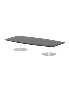 Dynamic Italia 2400mm Poseur High Gloss Table Black Top 475mm High Leg ITL0322