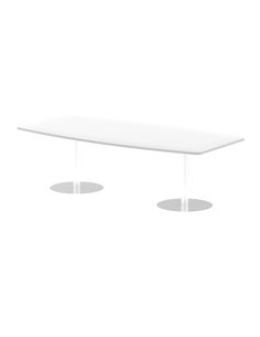 Dynamic Italia 2400mm Poseur High Gloss Table White Top 725mm High Leg ITL0325