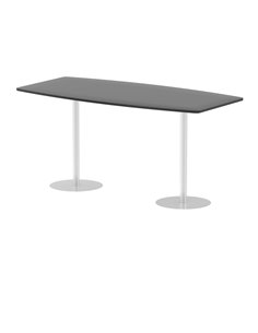 Dynamic Italia 2400mm Poseur High Gloss Table Black Top 1145mm High Leg ITL0326