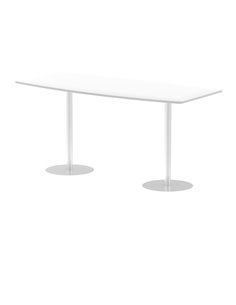 Dynamic Italia 2400mm Poseur High Gloss Table White Top 1145mm High Leg ITL0327