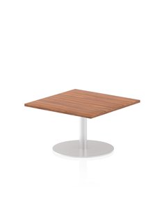 Dynamic Italia 800mm Poseur Square Table Walnut Top 475mm High Leg ITL0329