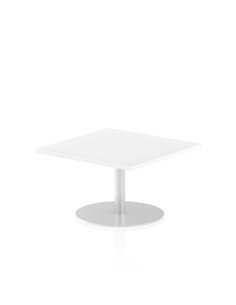 Dynamic Italia 800mm Poseur Square Table White Top 475mm High Leg ITL0330