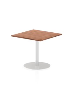 Dynamic Italia 800mm Poseur Square Table Walnut Top 720mm High Leg ITL0335